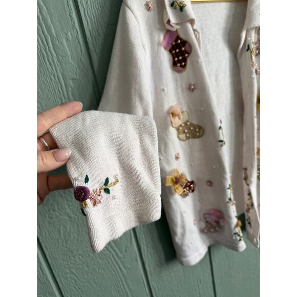 Vintage BP Design Embellished Christmas Stocking Cardigan – Women’s Medium - Picture 3 of 9
